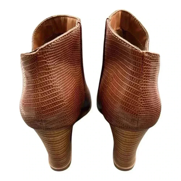 Brown Wedge Ankle Boots - Picture 4 of 7